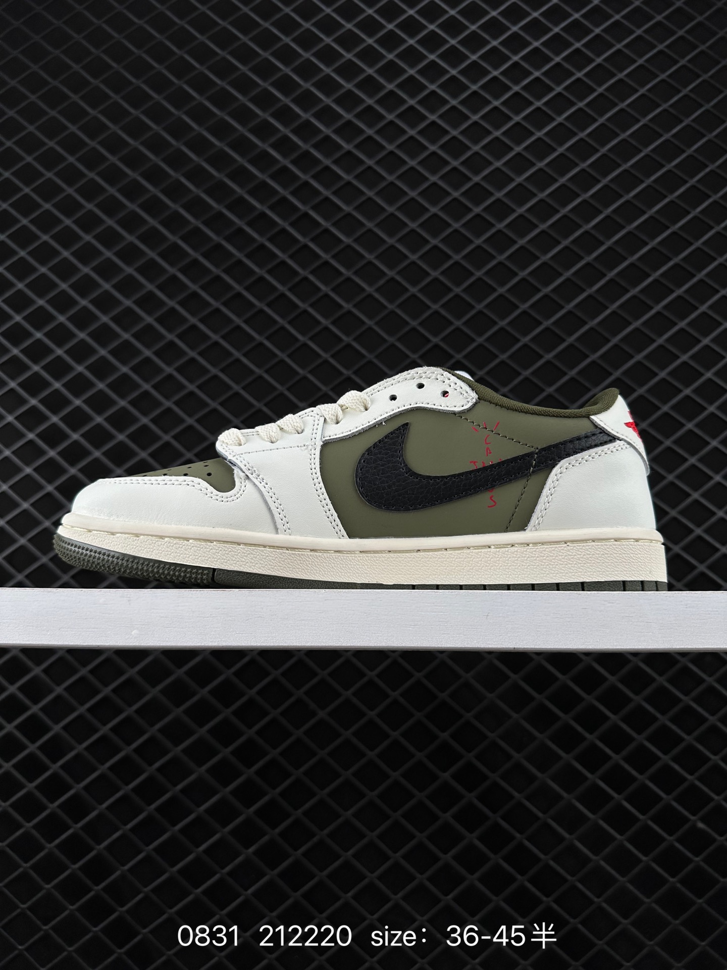 fragment design x Travis Scott x Nike Air Jordan 1 Low OG SP”Black/Green Toe“